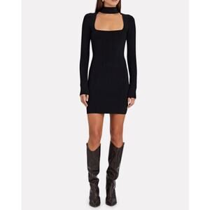 INTERMIX Marcie Choker Neck Mini Dress size Small